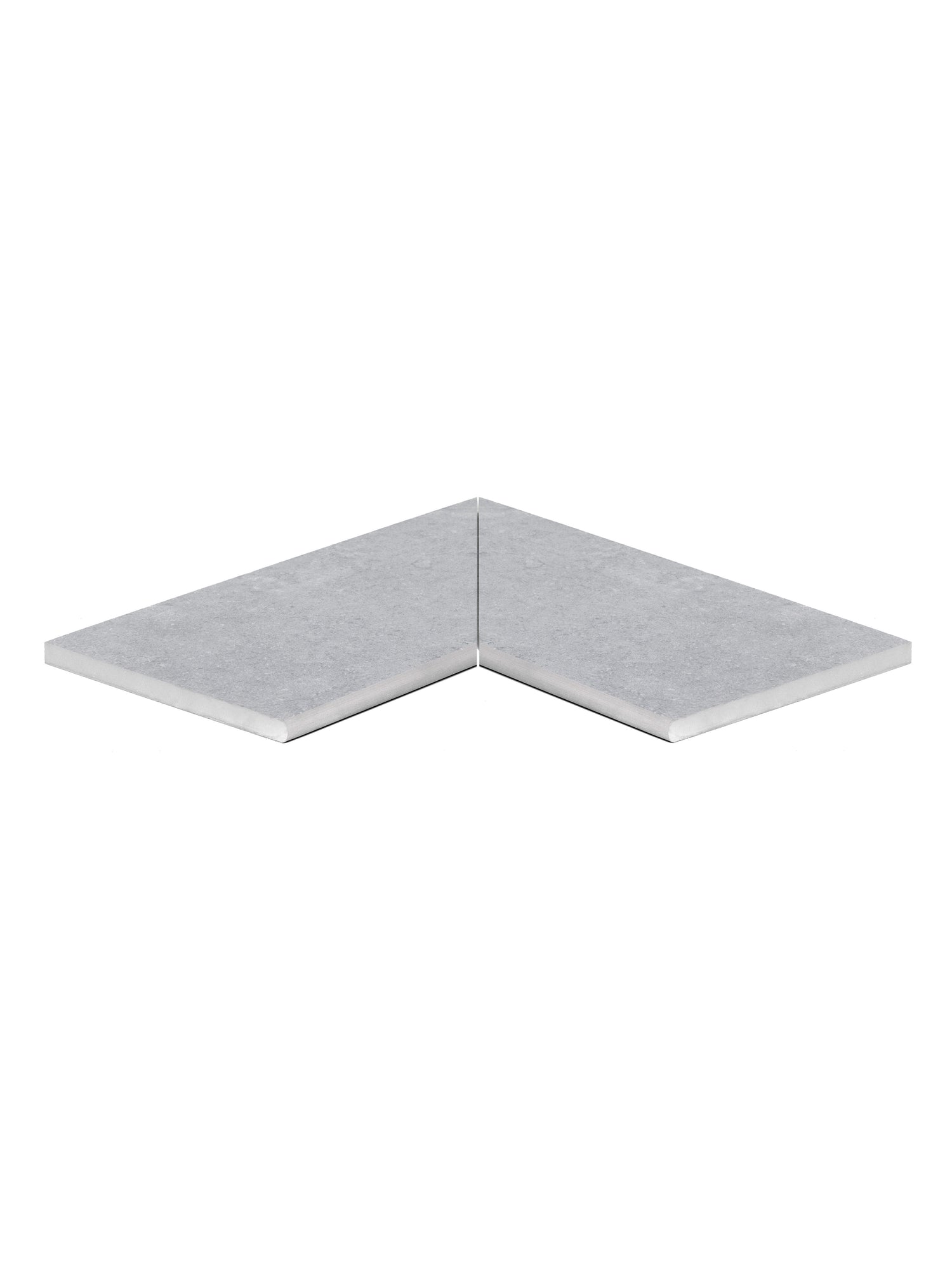 Afboording binnenhoek uit 2 stukken 60x30 cm volledig opgerond