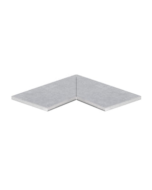 Afboording binnenhoek uit 2 stukken 60x30 cm volledig opgerond